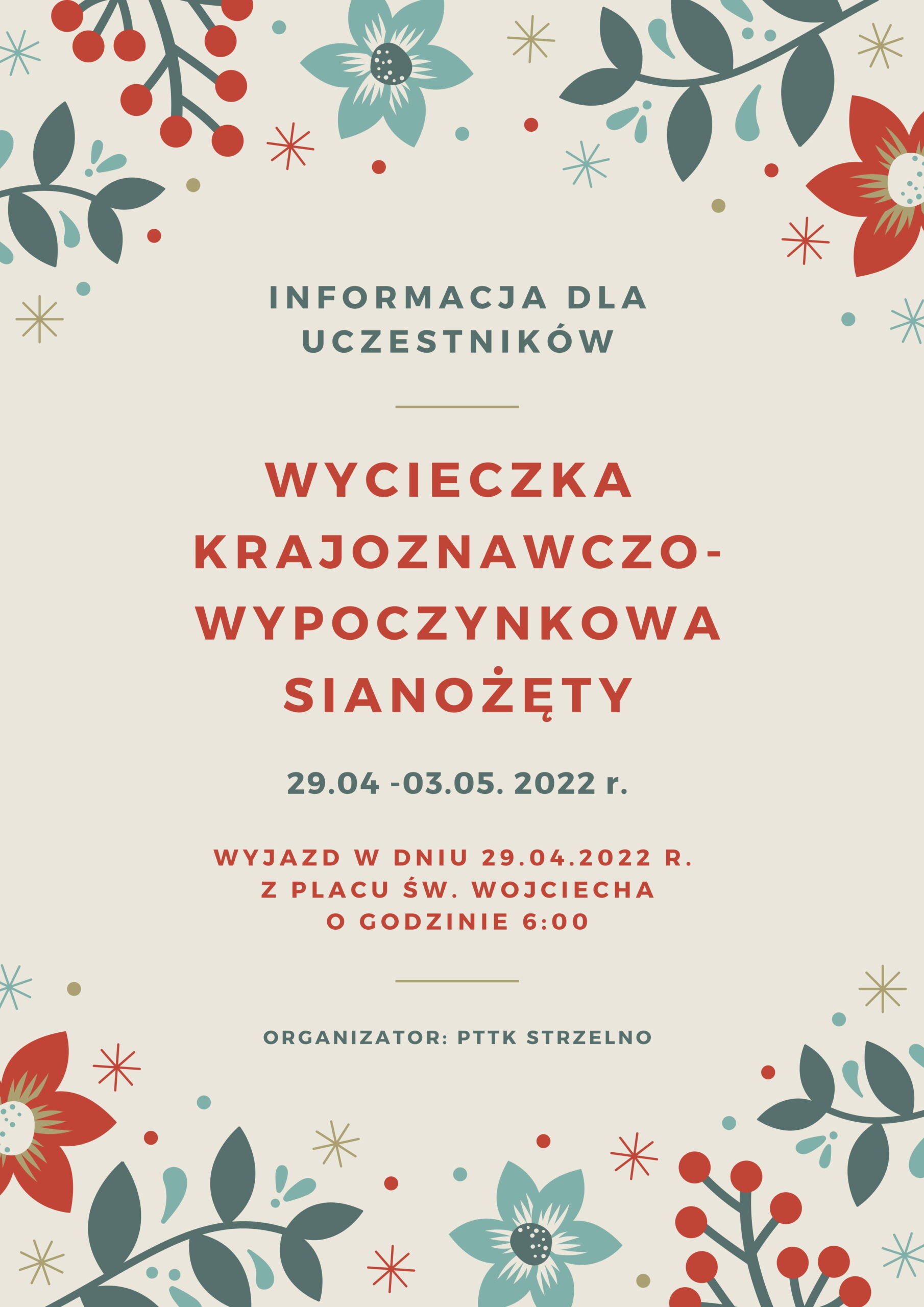 Wycieczka krajoznawczo-wypoczynkowa sianożęty